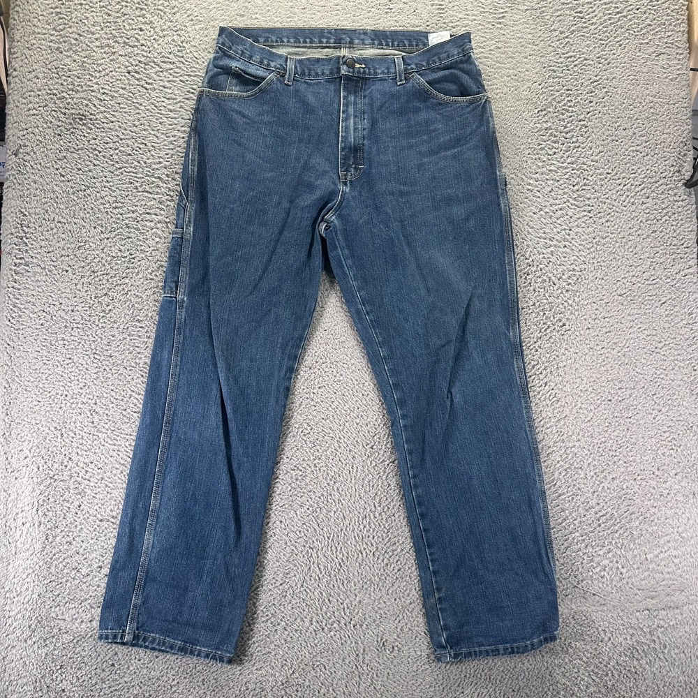 Dickies Jeans Mens 36x32 Blue Cotton Denim Straight Carpenter Travel Workwear